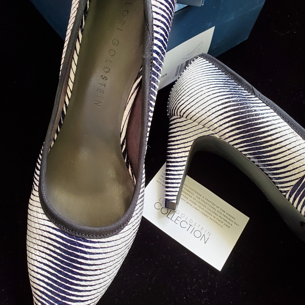 New Lori Goldstein Women's Zebra Pump